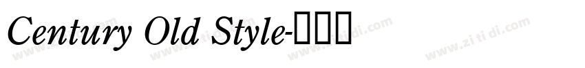 Century Old Style字体转换